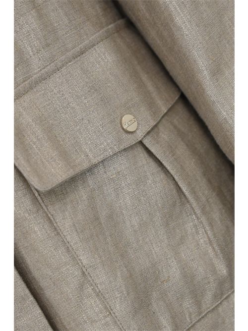 Giacca in lino laminato Oro Herno | FI000007D 171218150